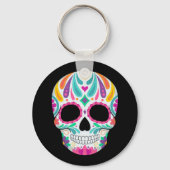 Porte-clés Crâne à sucre fleur fantaisie (Verso)