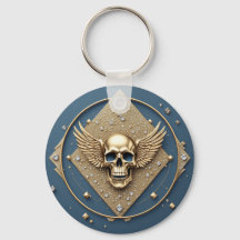 ☠️ Crâne ailé doré Cadeau gothique pour motards 💎