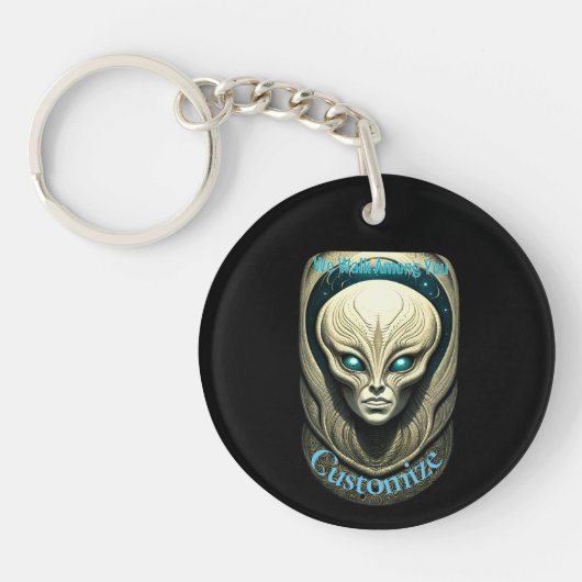 Porte-clés Crâne Alien Tête Thunder_Cove (Devant)