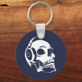 Porte-clés Crâne avec casque (Recto)