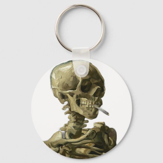 Porte-clés Crâne avec cigarette par Van Gogh (Recto)