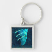 Porte-clés Crâne avec décoration papillon (Devant)