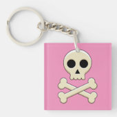 Porte-clés Crâne avec os (Devant)