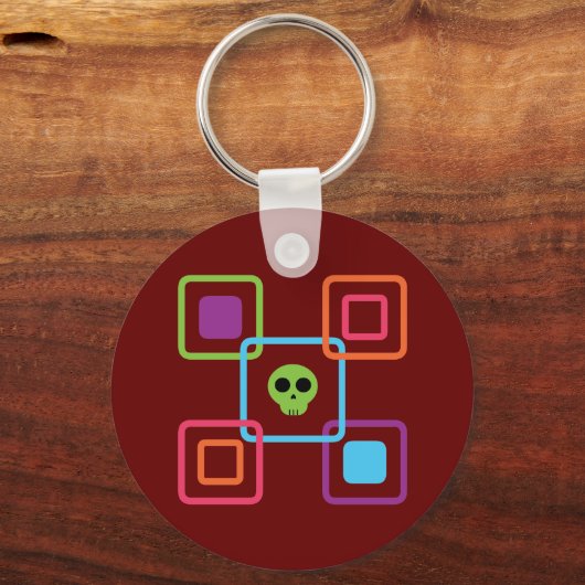 Porte-clés Crâne carré (Recto)