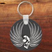 Porte-clés Crâne croisé avec ailes (Recto)