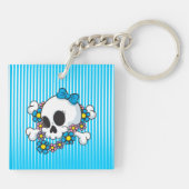 Porte-clés Crâne d'alimentation des fleurs (Dos)