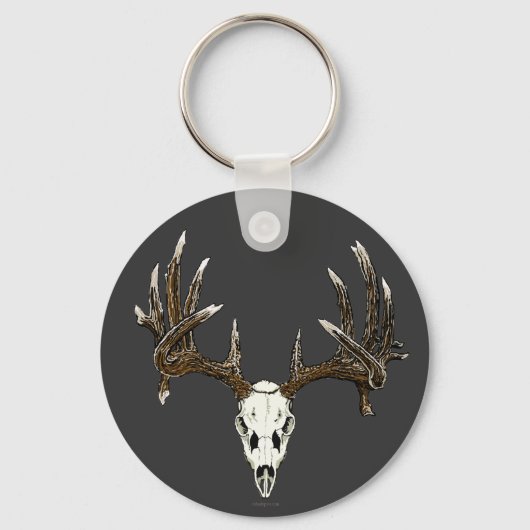 Porte-clés Crâne de cerf blanc 1 (Recto)