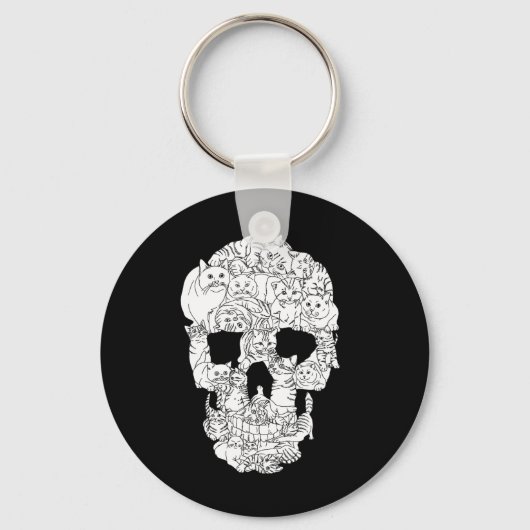 Porte-clés Crâne de chat Kitty Skeleton Costume d'Halloween T (Recto)