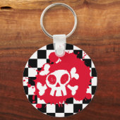 Porte-clés Crâne de dessin Emo (Recto)