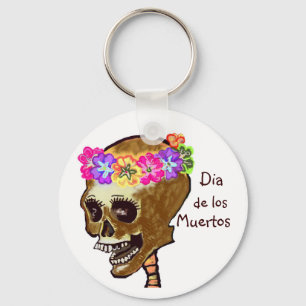 Porte-clés Crâne de Dia de los Muertos
