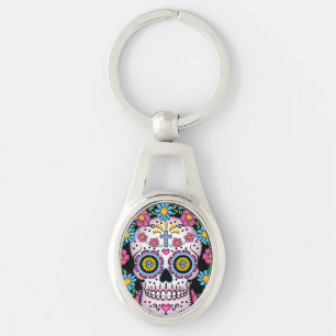 Porte-clés Crâne de Dia de los Muertos Sugar