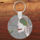 Porte-clés crâne de logique gris (Recto)