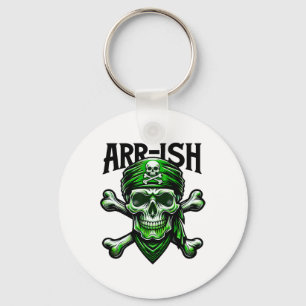 Porte-clés Crâne de pirate irlandais Arr-ish jour de la Saint