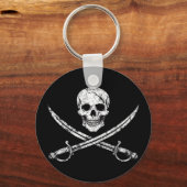 Porte-clés Crâne de pirate os croisés épée jolly roger (Recto)