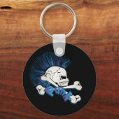 Porte-clés Crâne de punk (Recto)