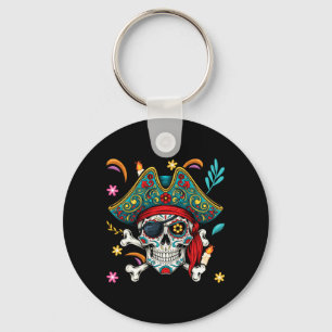 Porte-clés Crâne de sucre de Jolly Roger Pirate Crossbone Jou