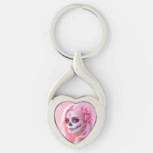 Porte-clés Crâne de sucre Pink Lady