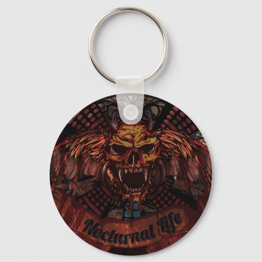 Porte-clés Crâne de vie nocturne (Recto)