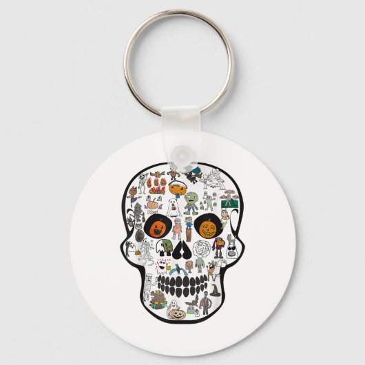 Porte-clés Crâne d'Halloween 67 2025 (Recto)