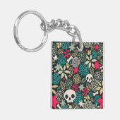 Porte-clés Crâne en fleurs (Devant gauche)