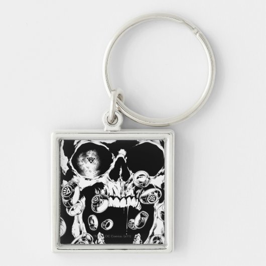 Porte-clés Crâne et anneaux (Devant)