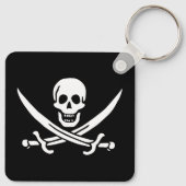 Porte-clés Crâne et épées Drapeau pirate de Calico Jack (Dos)