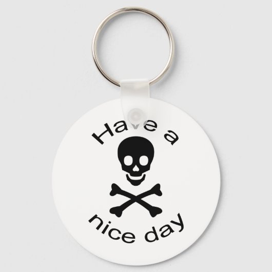 Porte-clés Crâne et os croisés (Recto)