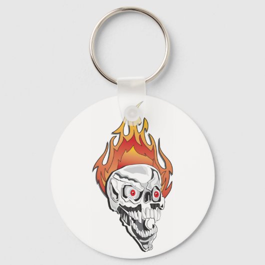 Porte-clés Crâne flamboyant (Recto)