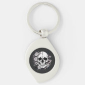 Porte-clés Crâne floral (Devant)