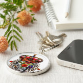 Porte-clés Crâne floral (Côté)