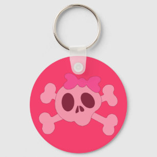 Porte-clés Crâne girly mignon