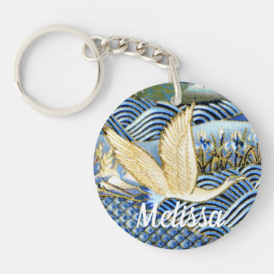 Porte-clés Crane japonaise personnalisée