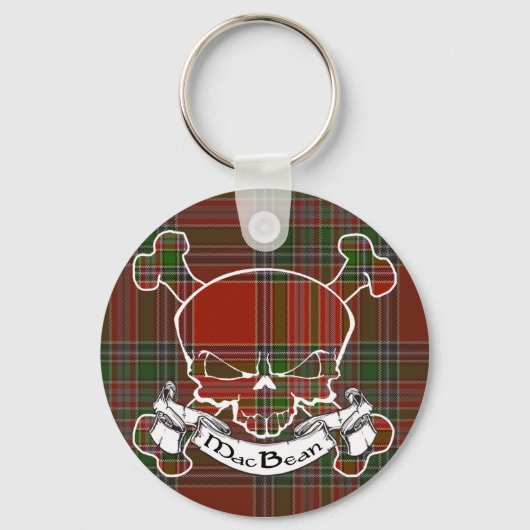 Porte-clés Crâne MacBean Tartan (Recto)
