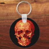 Porte-clés Crâne orange d'Halloween (Recto)