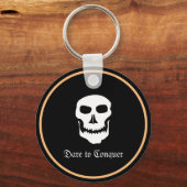 Porte-clés Crâne, Pirates, Noir, Ghotique / Conquérir (Verso)