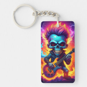 Porte-clés Crâne Punk Rock