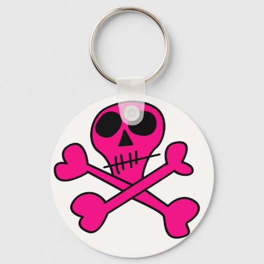 Porte-clés crâne rose (Recto)