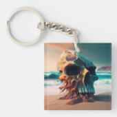 Porte-clés Crâne sur la plage (Devant)