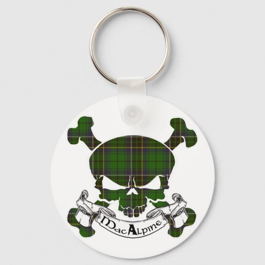 Porte-clés Crâne Tartan MacAlpine (Recto)