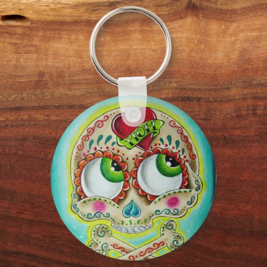 Porte-clés Crâne tatoué (Recto)