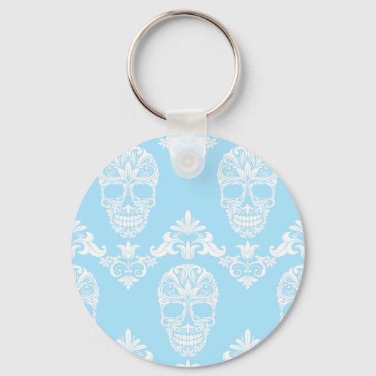 Porte-clés crâne victorien bleu (Recto)
