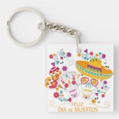 Porte-clés Crânes et fleurs à sucre du Parti (Devant)