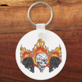 Porte-clés Crânes flamboyants (Recto)