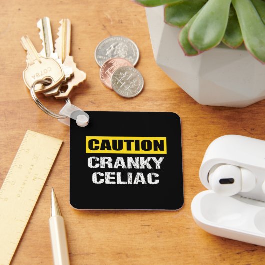 Porte-clés Cranky Celiac Funny Attention Signal d'avertisseme (Bureau)