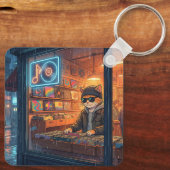 Porte-clés Crate Digging at the Vinyl Store (Verso)