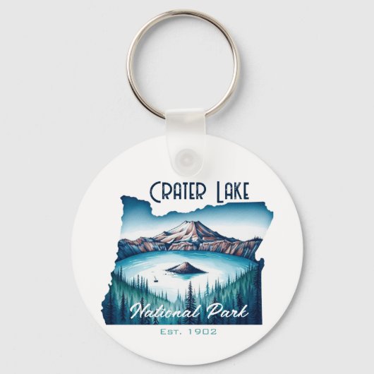 Porte-clés Crater Lake National Park Souvenir Cadeau (Recto)