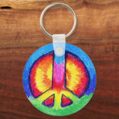 Porte-clés Cravate~Paix teintée (Recto)