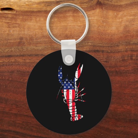Porte-clés Crawfish Us Flag Crayfish Lobster Patriotic Men Wo (Recto)