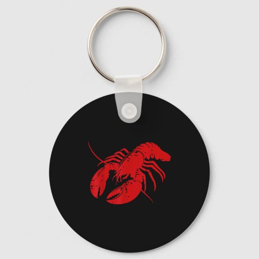 Porte-clés Crayfish Lobster Red Silhouette Crawfish Men Women (Recto)