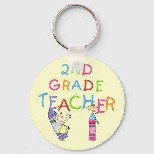 Porte-clés Crayons 2nd Grade Teacher Tshirts and Gifts